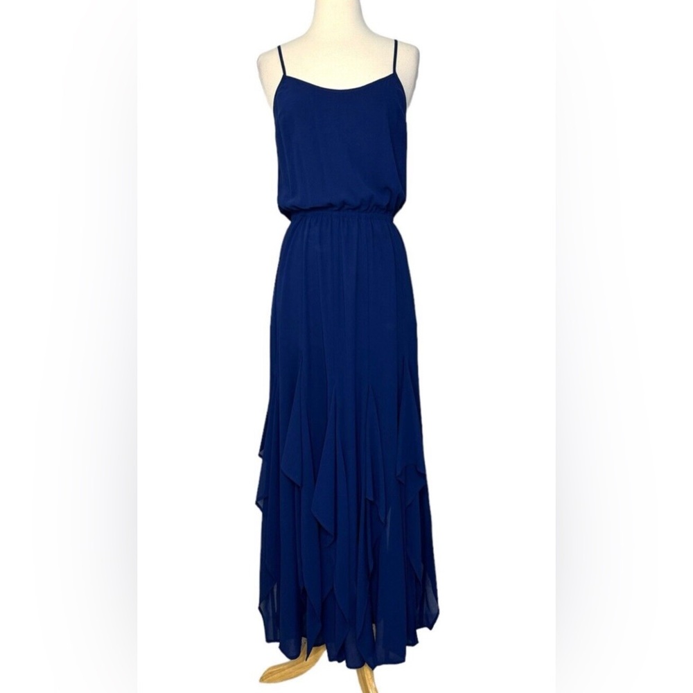 MICHAEL KORS, Navy Blue Flutter Tank Chiffon Dress, Size XS